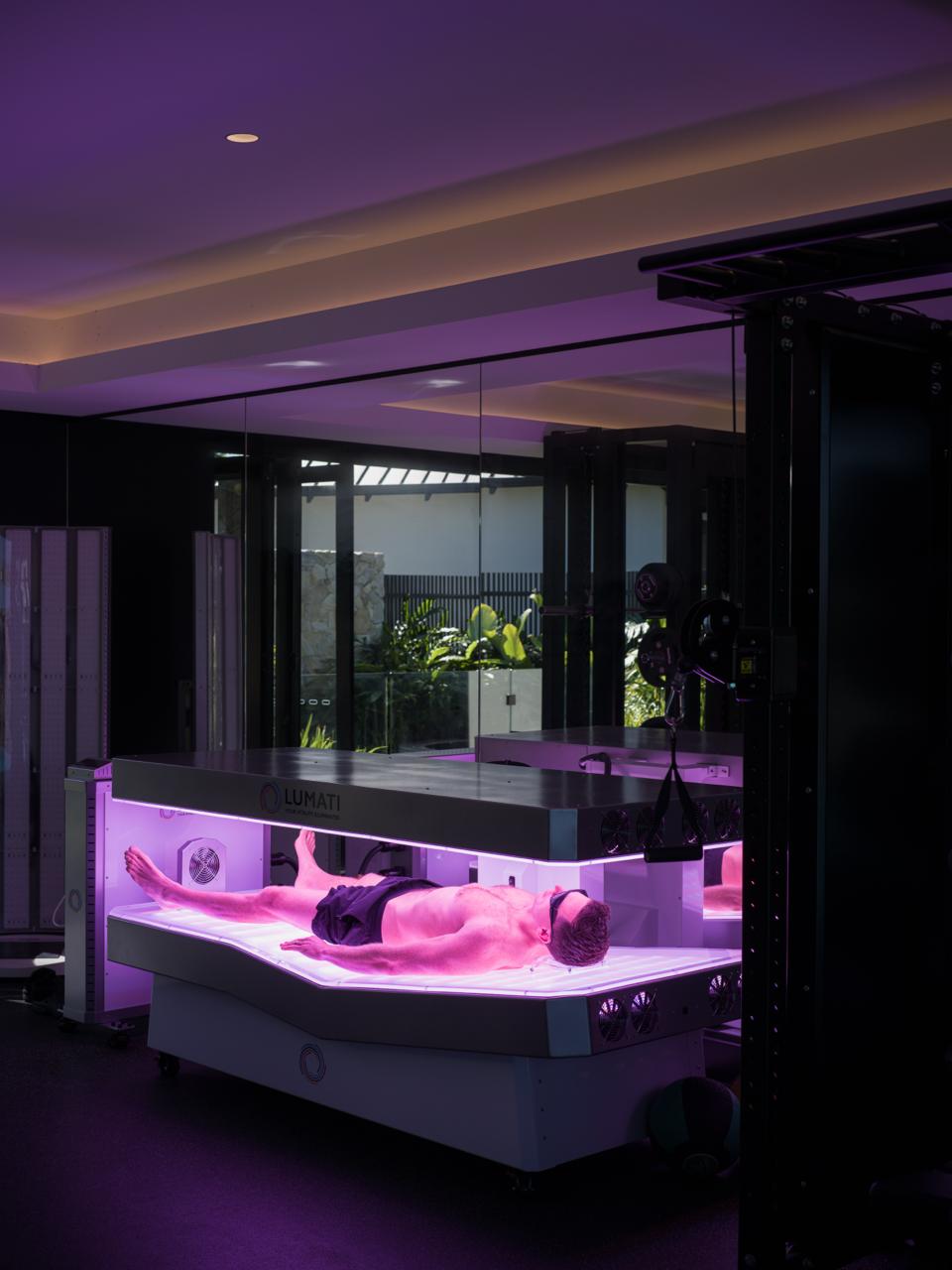 Wellness light bed inside the Gold Coast home wellness centre
